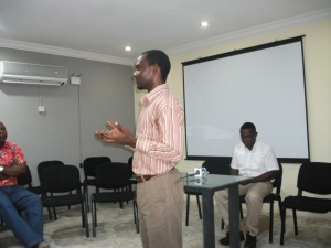 Paul Ikhane during his presentation.